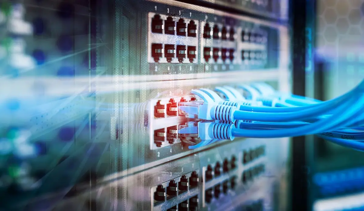 Rack de xarxa amb cablejat estructurat